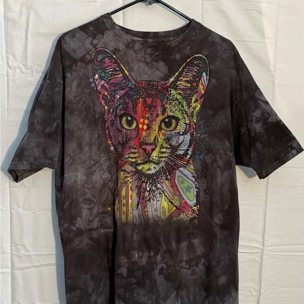 The Mountain Multicolor Cat Art T-Shirt